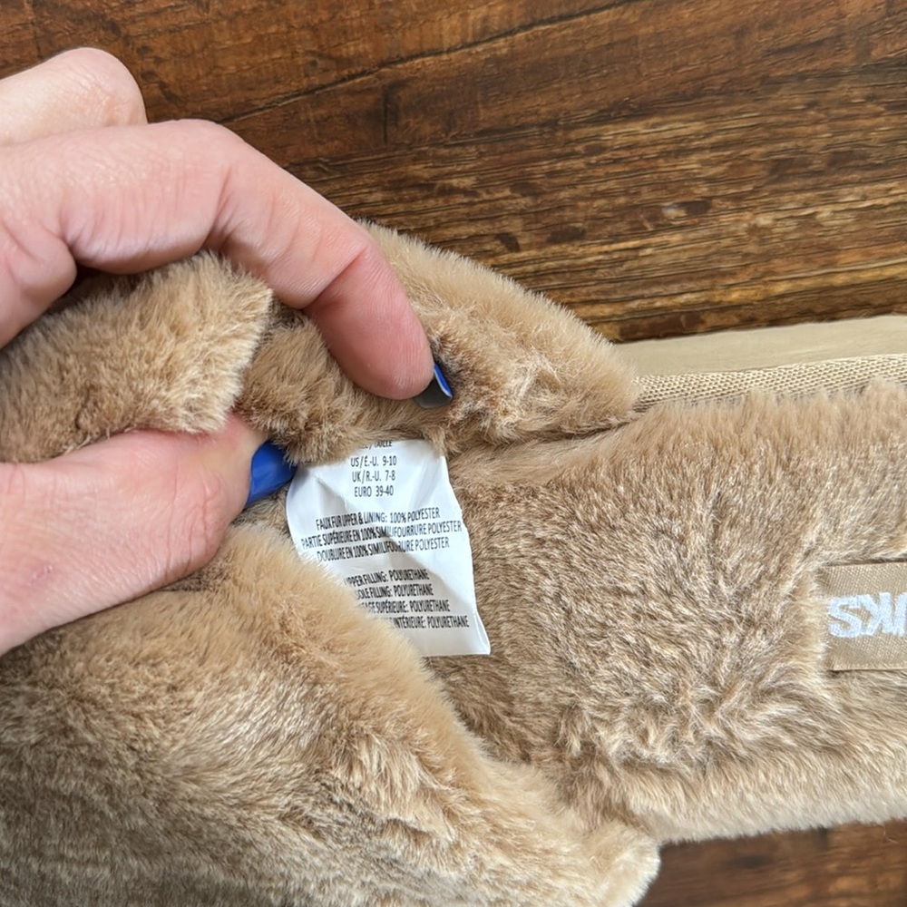 Muk Luks Tan Fuzzy Slippers - Picture 3 of 4